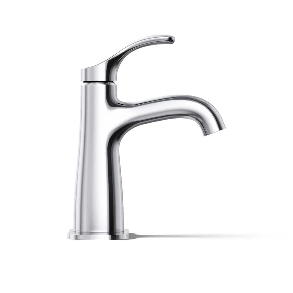 Elegant Polished Chrome Single-Handle Monoblock Bathroom Faucet