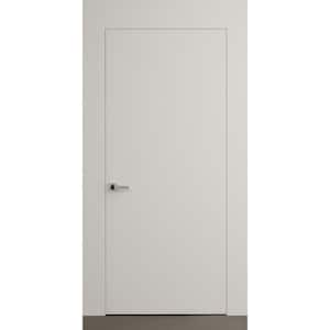 Invisible Frameless 30 in. x 80 in. Right Hand Primed White Wood Single Prehung Interior Door w/ Concealed Hinges