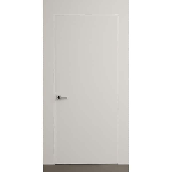 Invisible Frameless 28 in. x 96 in. Right Hand Primed White Wood Single Prehung Interior Door w/Concealed Hinges