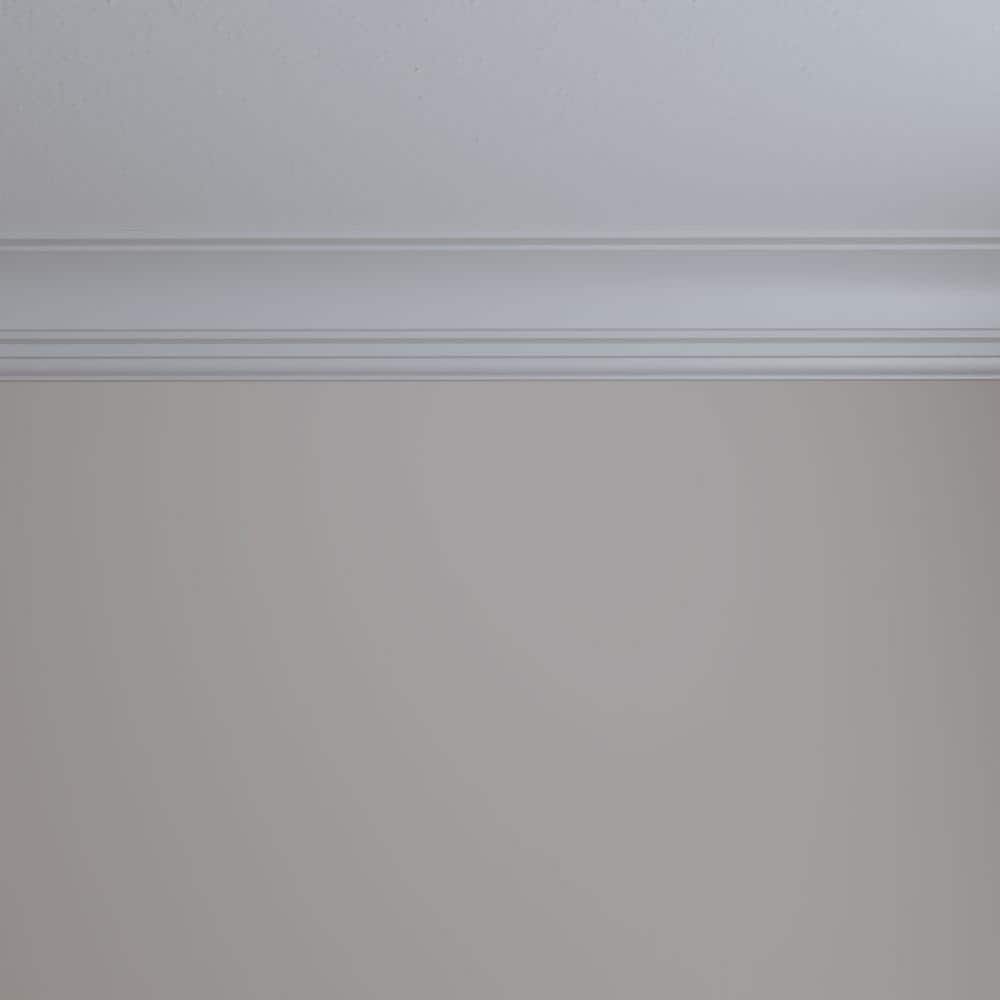 Primed White Polyurethane Geometric Crown Moulding Sample