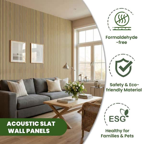 comforthomi 0.83 in. x 0.66 ft . x 7.84 ft. White Oak Finished MDF
