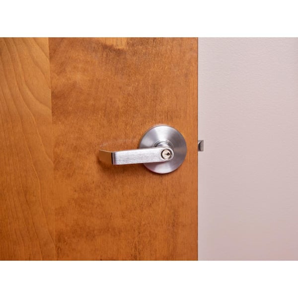 Taco LSV Saturn Series Standard Duty Brushed Chrome Grade 2 Commercial  Cylindrical Storeroom Door Handle with Lock DL-LSV80-US26D - The Home Depot