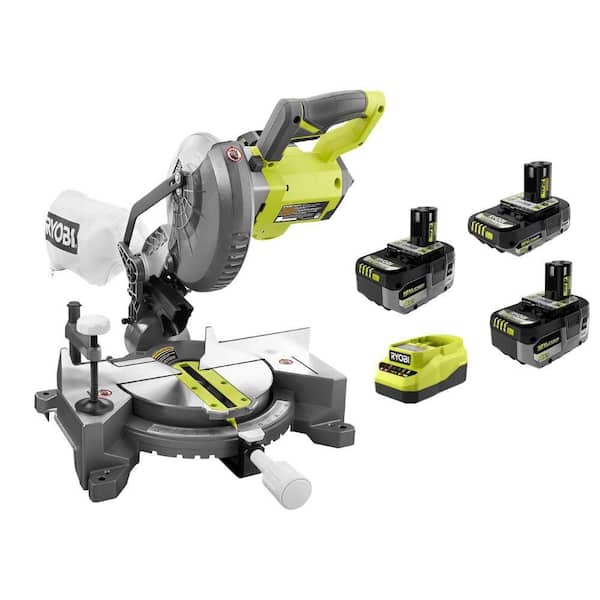 ONE+ 18V HIGH PERFORMANCE Kit w/ (2) 4.0 Ah Batteries, 2.0 Ah Battery, Charger, & FREE ONE+ Cordless Compound Miter Saw