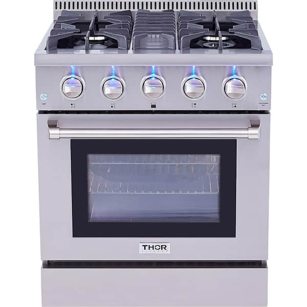 Thor Kitchen HRG3080U 30in Professional Stainless Steel GAS Range