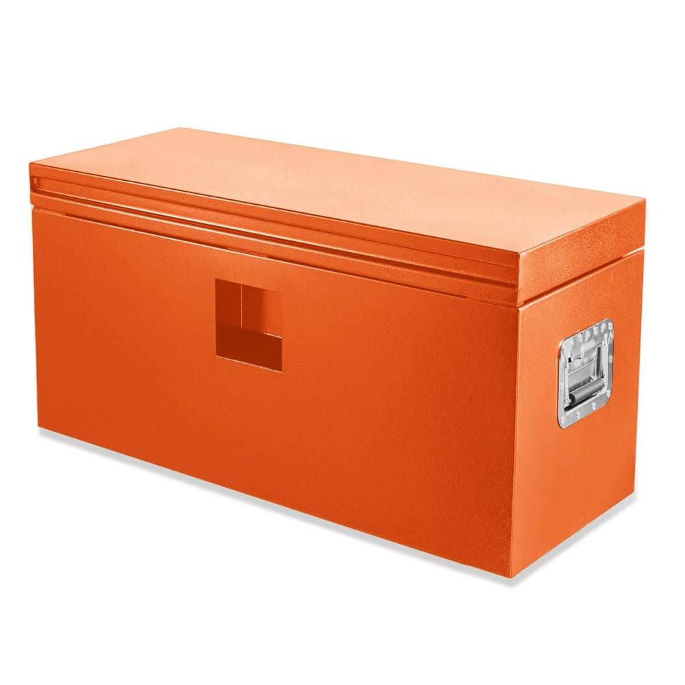 30x15x15 Steel Truck Bed Toolbox, Lockable, Weatherproof, Grooved Lid, for Pickup, Trailer Tongue, RV, Contractor,Orange price history on PriceWatchPro