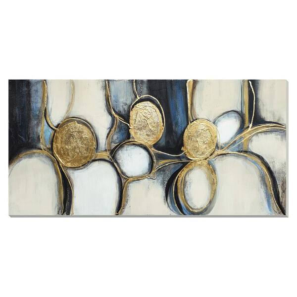 Classy Art 1-Piece Unframed Mixed Media Abstract Wall Art 28 in. x 56 ...