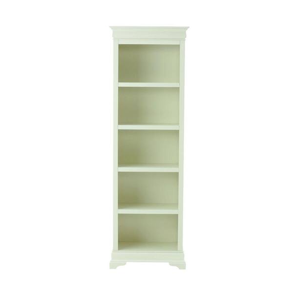 Polar White 5 Shelf Bookcase, 18 Inch Wide White Bookcase