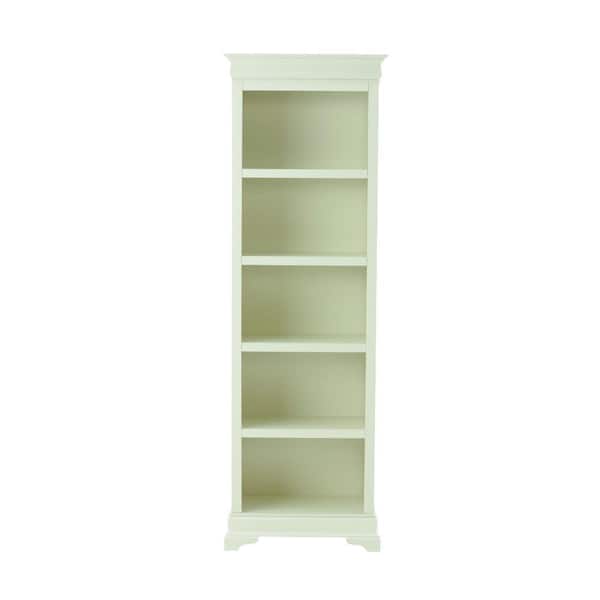 Home Decorators Collection Louis Phillipe 73 in. Off-White 5-Shelf Bookcase with Adjustable Shelves