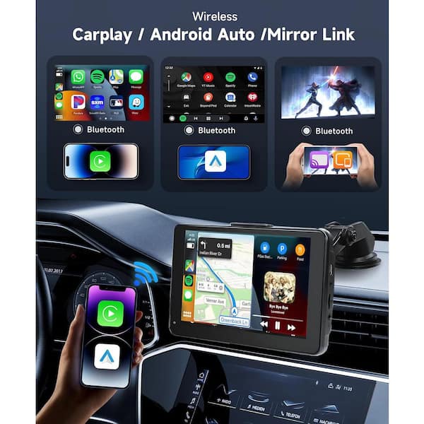 iPhone5 iPhone6 Android 7台セット OBJLGEV 7 Wireless Carplay Screen with IP69K AHD Backup Camera for