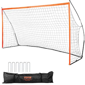 Portable Soccer Goal 12.4 ft. x 6.4 ft. Adults Kids Backyard Soccer Net Large Practice Soccer Net