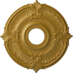 18 in. x 4 in. I.D. x 5/8 in. Attica Urethane Ceiling Medallion (Fits Canopies upto 5 in.), Pharaohs Gold
