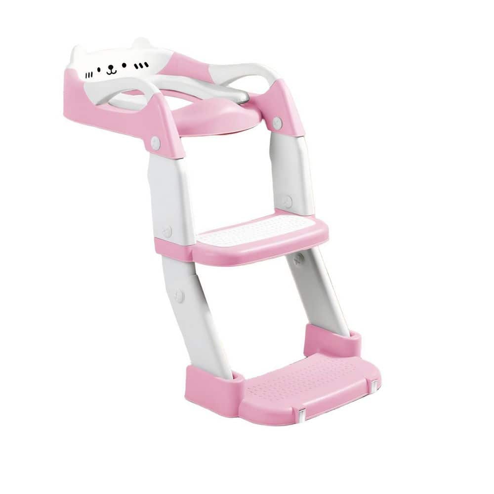 2-in-1 Round Toddler Potty Training Toilet Chair with Step Stool Ladder, Potty Training Seat for Kids, Boys, Girls, Pink price history on PriceWatchPro