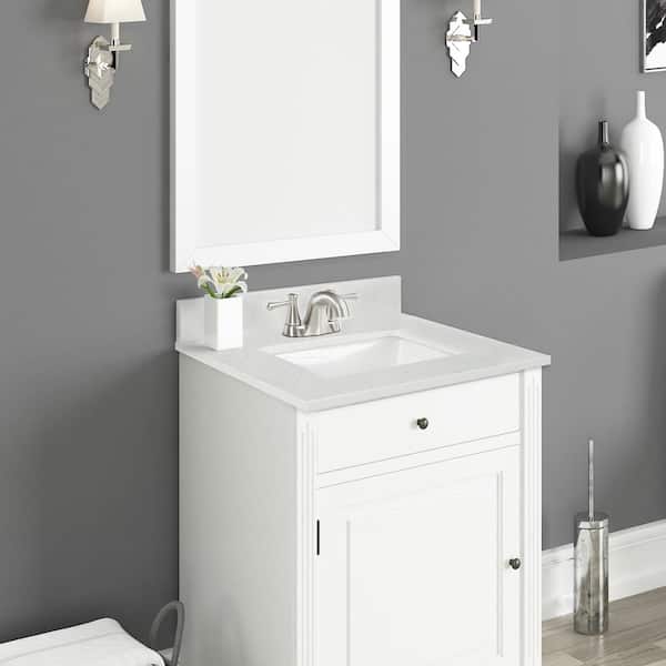 Barcelona 73 in. W x 22 in. D Double Bath Vanity in White with Granite Vanity Top in Grey and White Sink