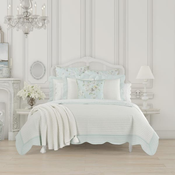 Ashford Blue Cotton King/Cal King Quilt