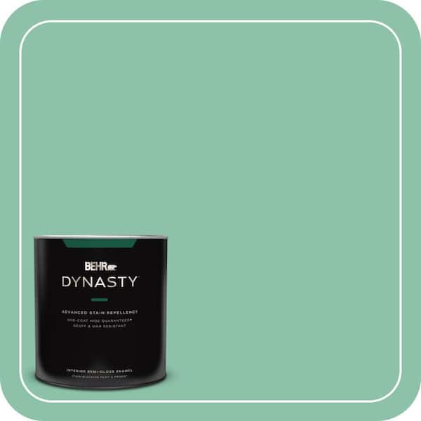 BEHR DYNASTY 1 qt. Home Decorators Collection #HDC-WR14-8 Spearmint Frosting Semi-Gloss Enamel Interior Stain-Blocking Paint & Primer