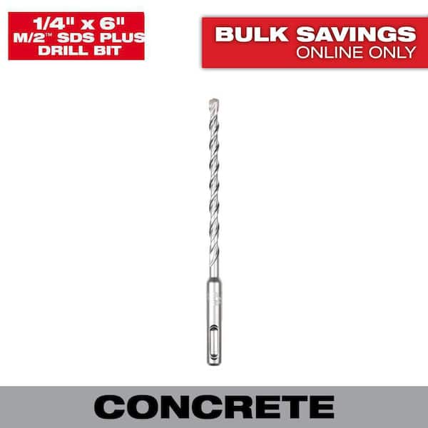 1/4 in. x 6 in. 2-Cutter SDS-PLUS Carbide Drill Bit