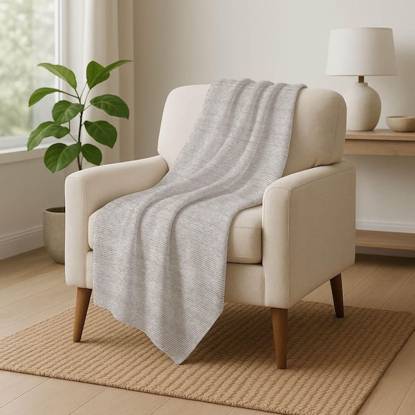 Premium Machine Washable ASB910 Taupe 50 in. x 70 in. Sherpa Throw Blanket