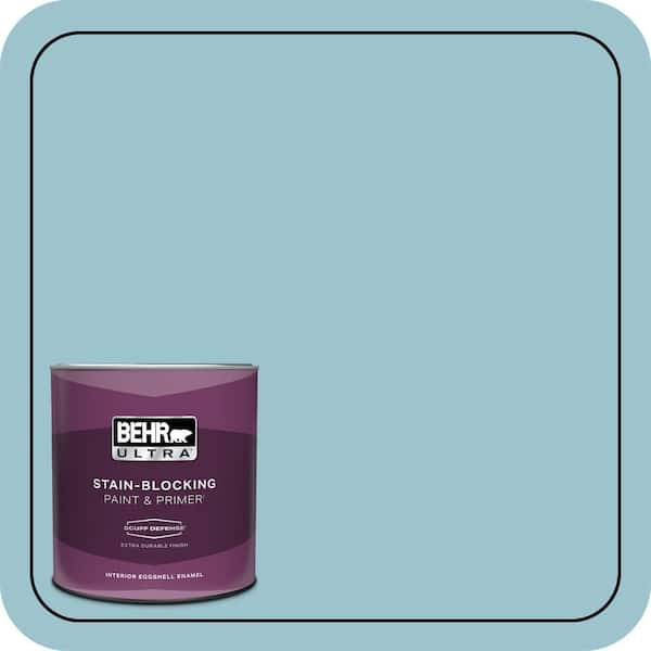BEHR ULTRA 1 qt. #ICC-99 Alluring Blue Extra Durable Eggshell Enamel Interior Paint & Primer