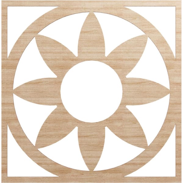 Ekena Millwork 0.375 in. x 30 in. x 30 in. Wood Medallion Moulding