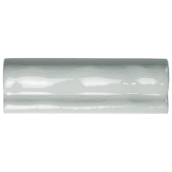 Antic Craquelle Moldura Gris Soho 2 in. x 6 in. Glossy Ceramic Wall Tile Trim