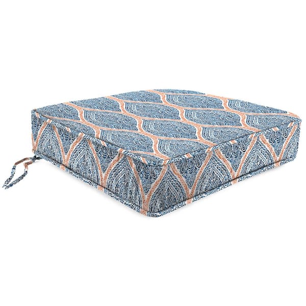 Jordan Manufacturing 22.5 in. L x 22.5 in. W x 5 in. T Outdoor Deep Seat Cushion in Andorra Tiger Lily