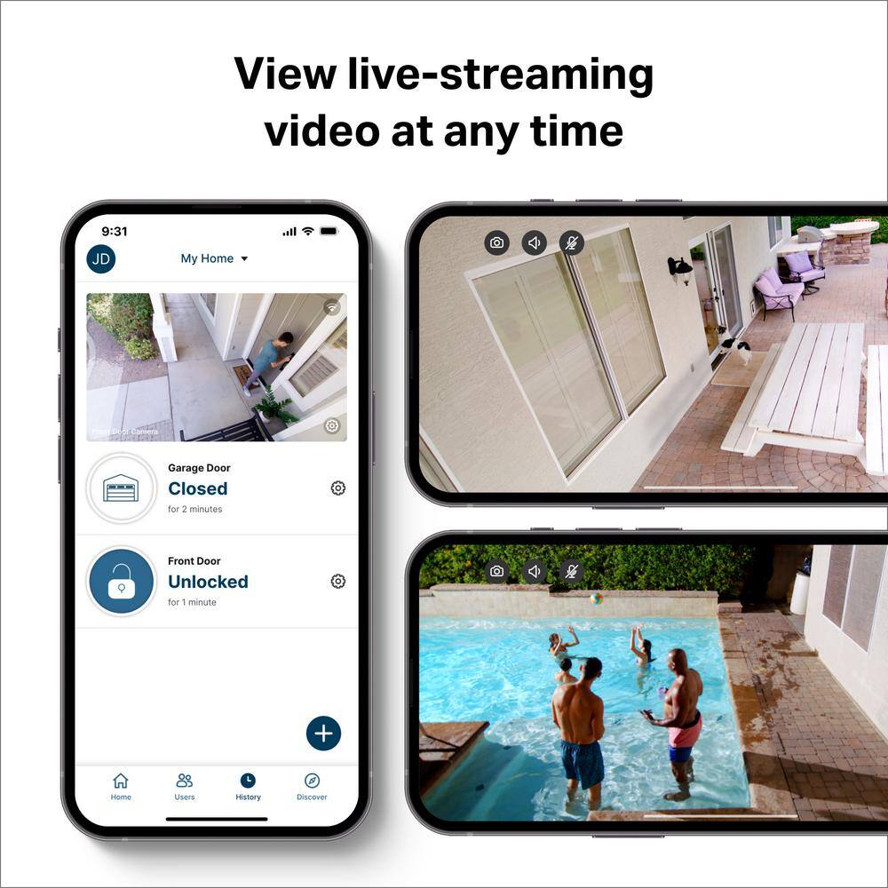 myQ Smart White Wireless Outdoor Security Camera with Night Vision