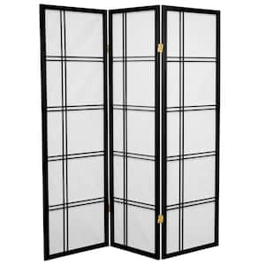 5 ft. Black 3-Panel Room Divider