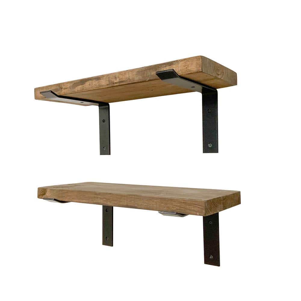 Intrinsic Haven Industrial 24 in. W x 10 in. D Dark Brown Pine Wood