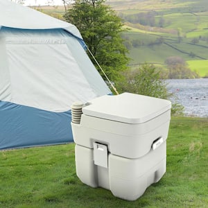 5.3 Gal. Porta Potty Portable Toilet Outdoor Camping Flush Toilet No Leakage