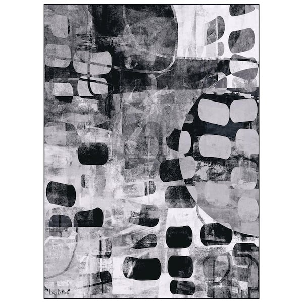 Empire Art Direct Black 8 ft. x 10 ft. New Territory II Washable Geometric Art Area Rug