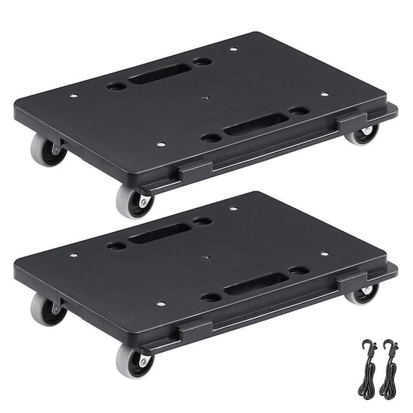Furniture Dolly, 500 lbs. Capacity Each Count, Heavy Duty 4-Wheel Mover, Portable Flat Cart for Heavy Furniture, 2 Pack