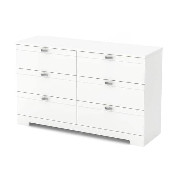 South Shore Reevo 6-Drawer Pure White Dresser