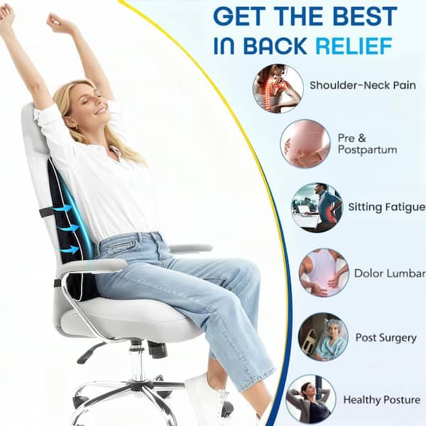 Wudkey Lumbar Support Pillow for Wheelchair, Memory Foam Gaming