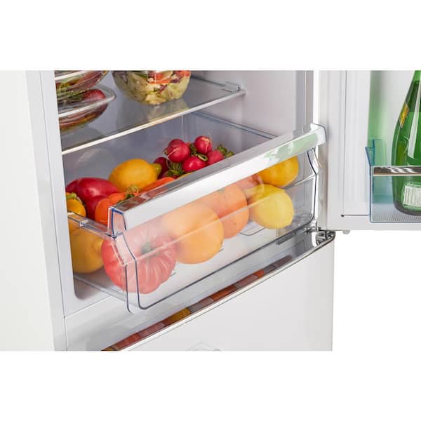 Unique Appliances - Classic Retro 22 in. 8.7 cu. ft. Counter Depth Bottom Freezer Refrigerator in Marshmallow White