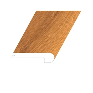 Rhodes Luxe Mahogany 1 in. Thick x 4.5 in. W x 94.5 in. L HDF Waterproof Laminate Embossed Wood Look Flush Stair Nose