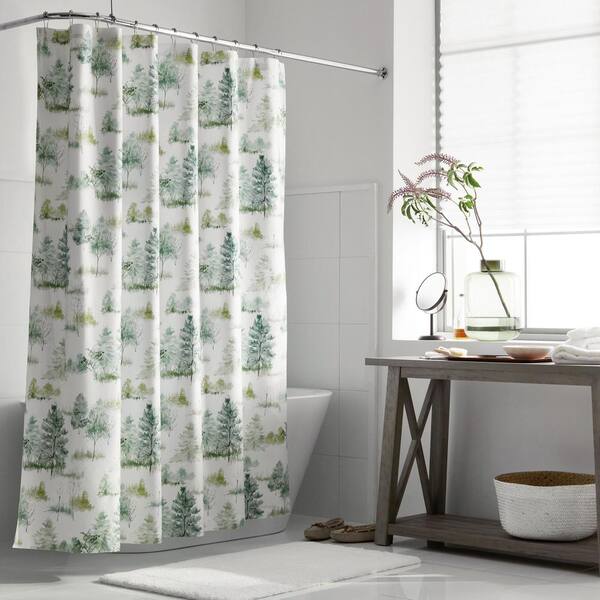 Cotton Lakeview Rayon Made, Bamboo Fabric Shower Curtain Liner