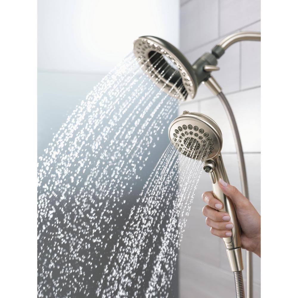Brushed Nickel 5-Function Handheld Shower Head Combo