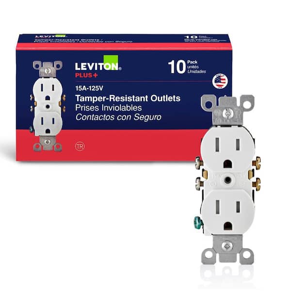 15 Amp 125 V Tamper Resistant Duplex Outlet/Receptacle, White (10-Pack) T5320-WMP