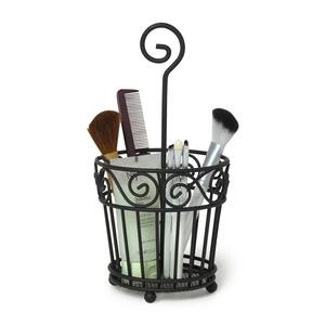 Scroll Hair and Beauty Accessory Caddy in Black