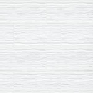 Dymo Stripe White 12 in. x 24 in. Glossy Ceramic Stone Look Wall Tile (16 sq. ft./Case)