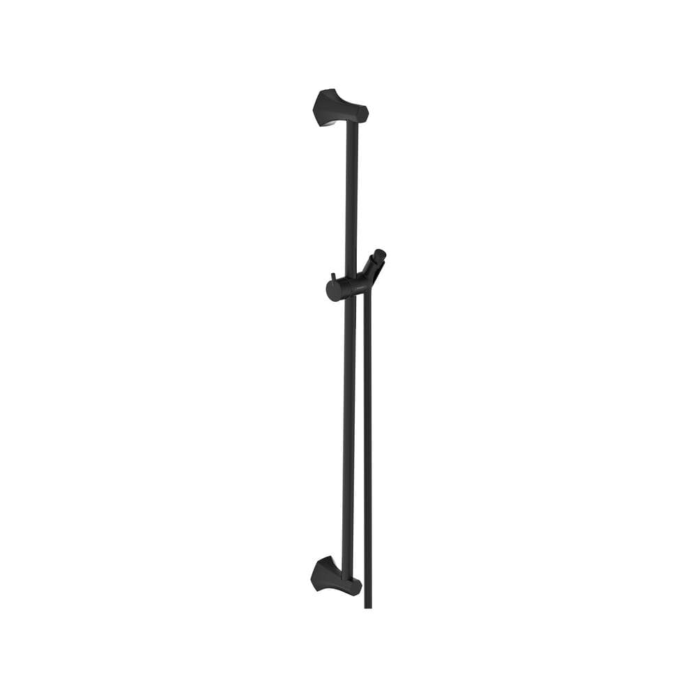 Locarno 24" Matte Black Art Deco Inspired Wallbar with Sliding Hand Shower Holder