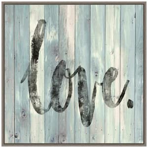 22 in. Love Valentine's Day Holiday Framed Canvas Wall Art