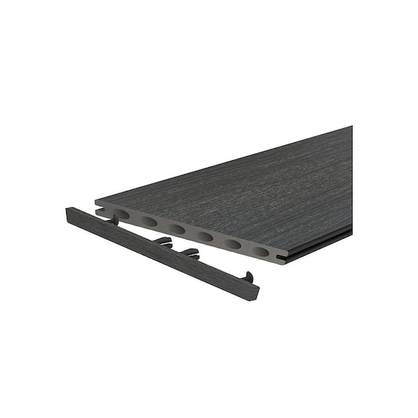 NewTechWood UltraShield Hawaiian Charcoal Plastic End Cap for Composite Decking 16 ft. Boards (10 per Bag)