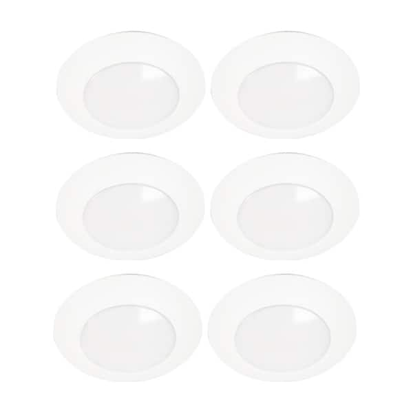 HLC 6 in. 3000K Integrated LED Recessed Light Trim (6-Pack)