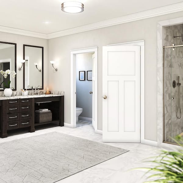 eightdoors 32 in. x 80 in. x 1-3/8 in. Shaker White Primed T-Shape