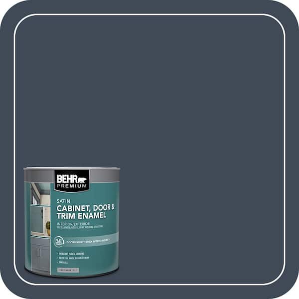 1 qt. #PPU14-20 Starless Night Satin Enamel Interior/Exterior Cabinet, Door & Trim Paint