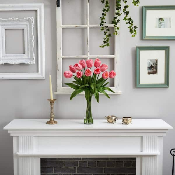 Drink Station Decoration with Silk Daisies and My Old Kitchen Table!