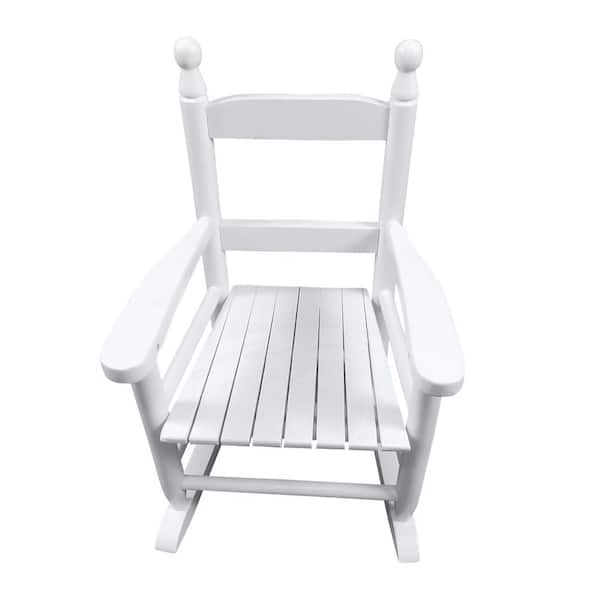 Unbranded Outdoor Wood Rocking Chair for Children in White