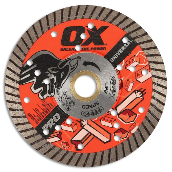 OX Professional Universal 7/8 in. - 5/8 in. Bore 4.5 in. Diamond Blade