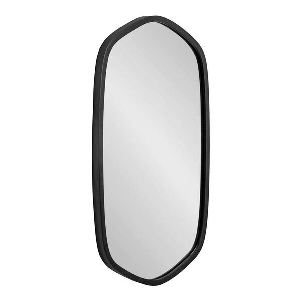 Kate and Laurel McLean 20 in. W. x 36 in. H Metal Black Hexagon Modern Framed Decorative Wall Mirror
